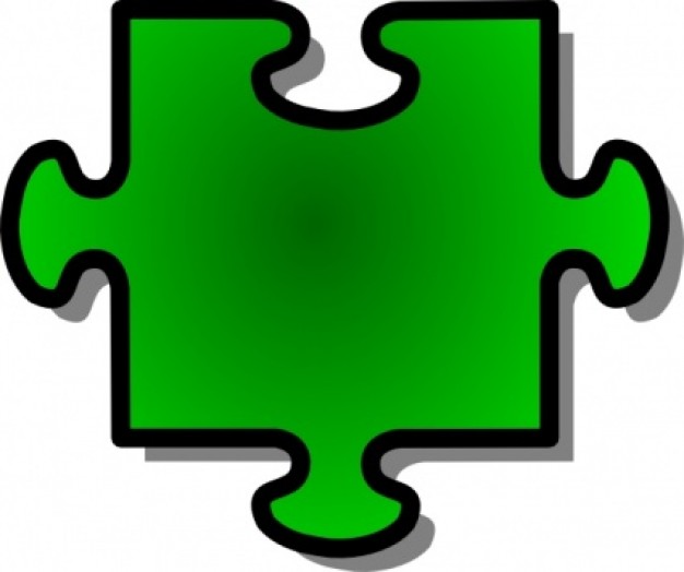green puzzle piece 3 | Download free Vector