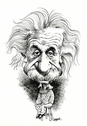 Albert Einstein cartoon