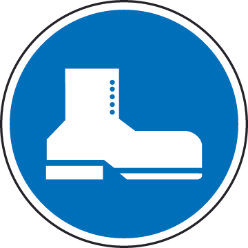 Foot Protection Required Label by SafetySign.com - J6505