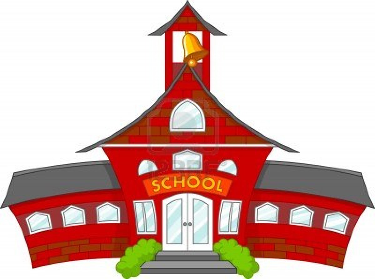 Cartoon High School Building