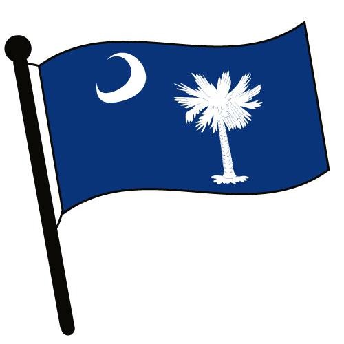 South Carolina Waving Flag Clip Art - American Flag Pictures ...