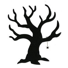 Scary tree outline clipart