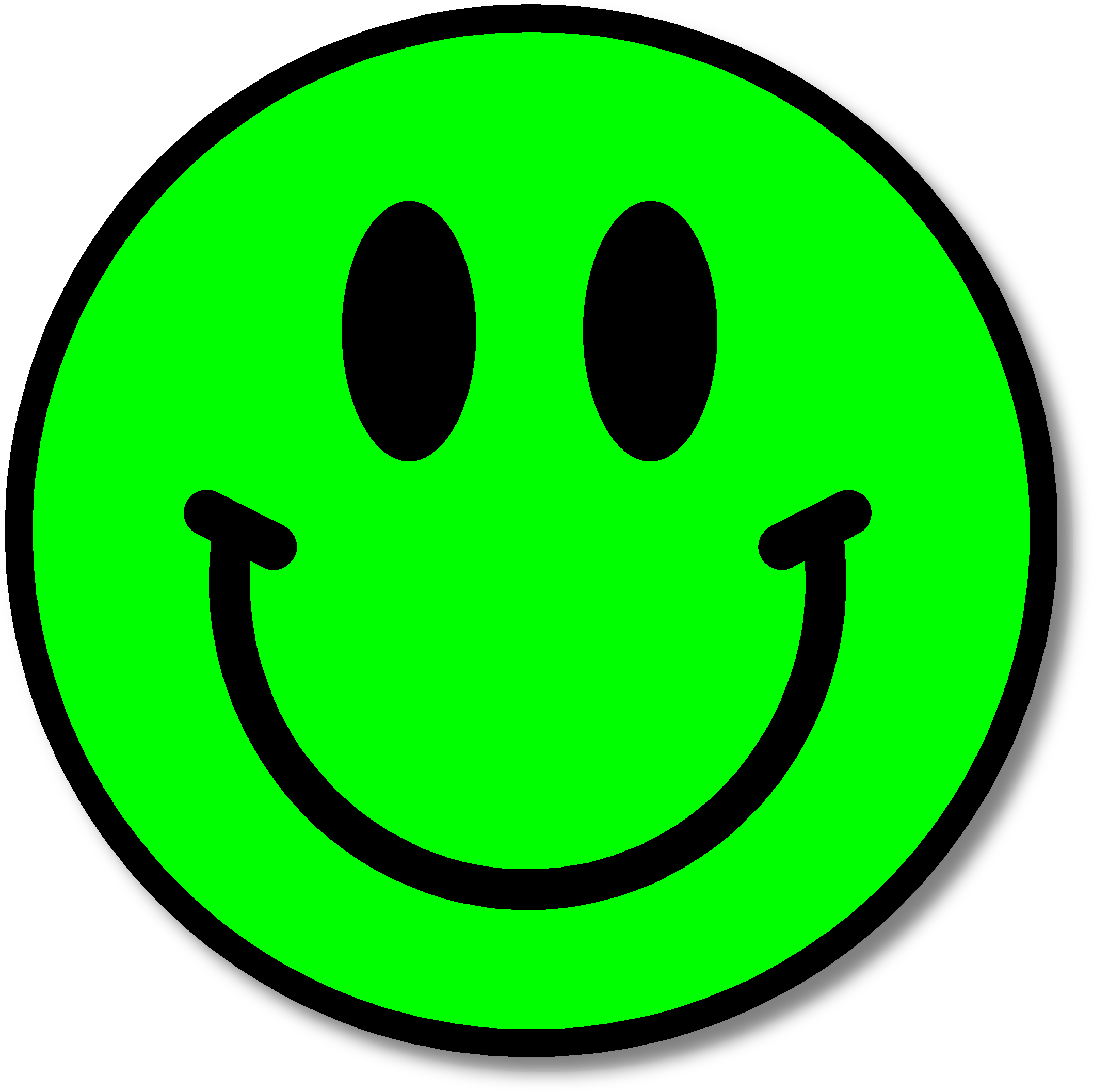 Circle clipart green smiley