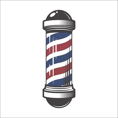 Silhouette Of Barber Shop Pole Clip Art, Vector Images ...