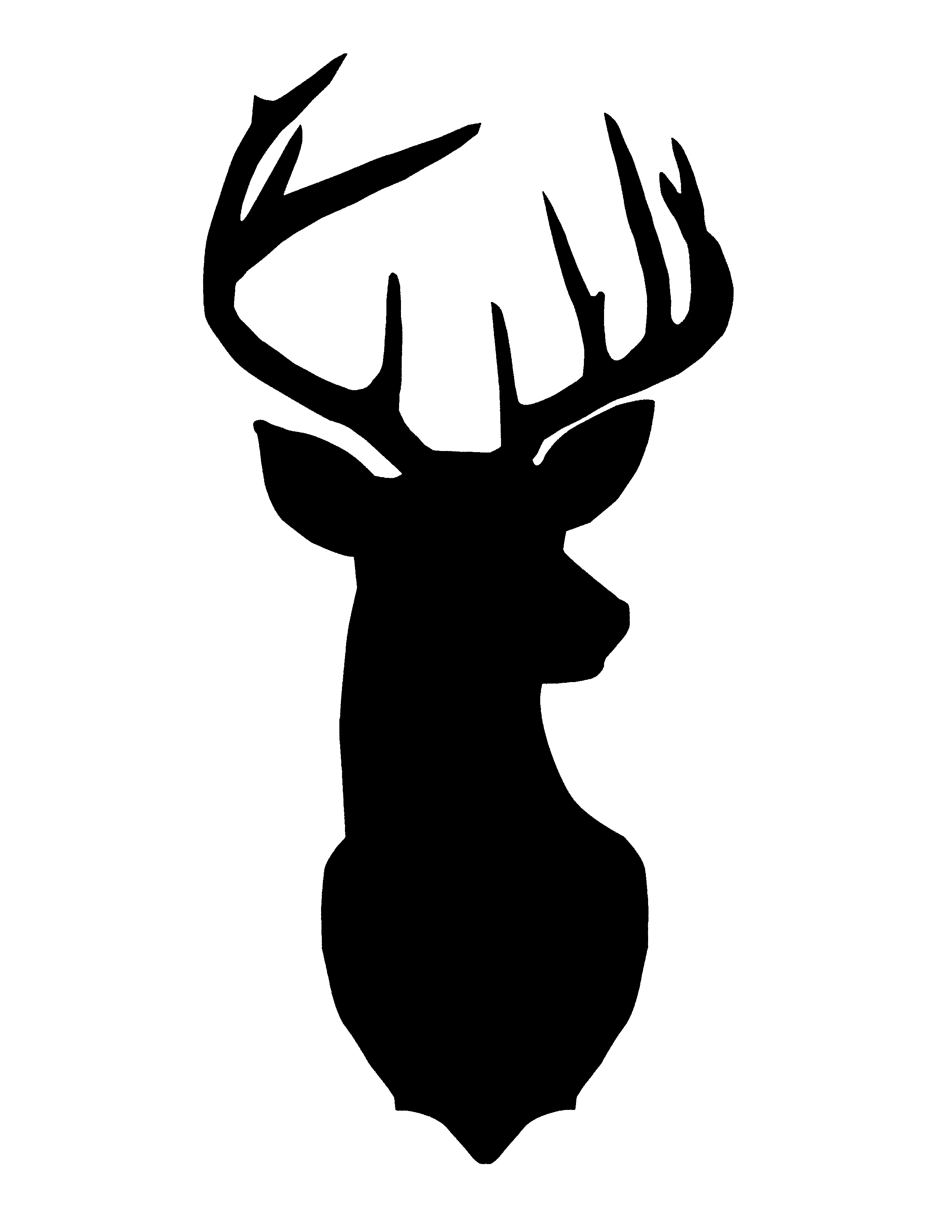 Deer silhouette logos clipart