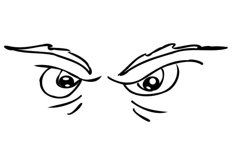 Coloring page angry eyes - img 19720.