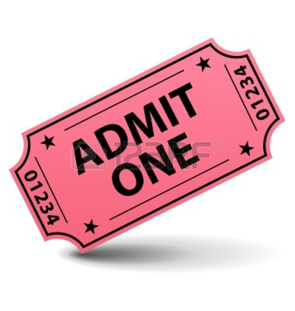 Admit One Ticket Clipart