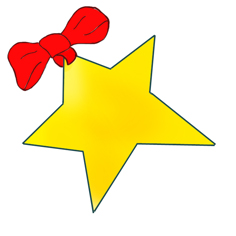 Christmas star with red - Free Clipart Images