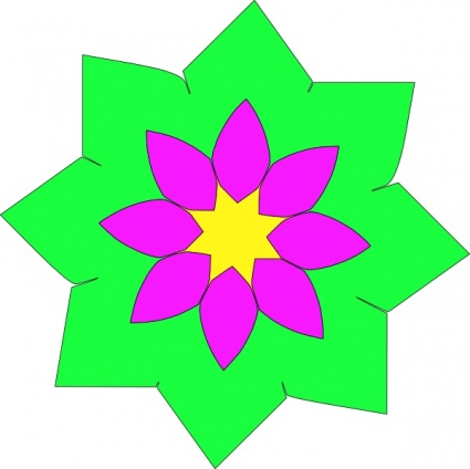 Geometric Flower Shape clip art vector, free vector images