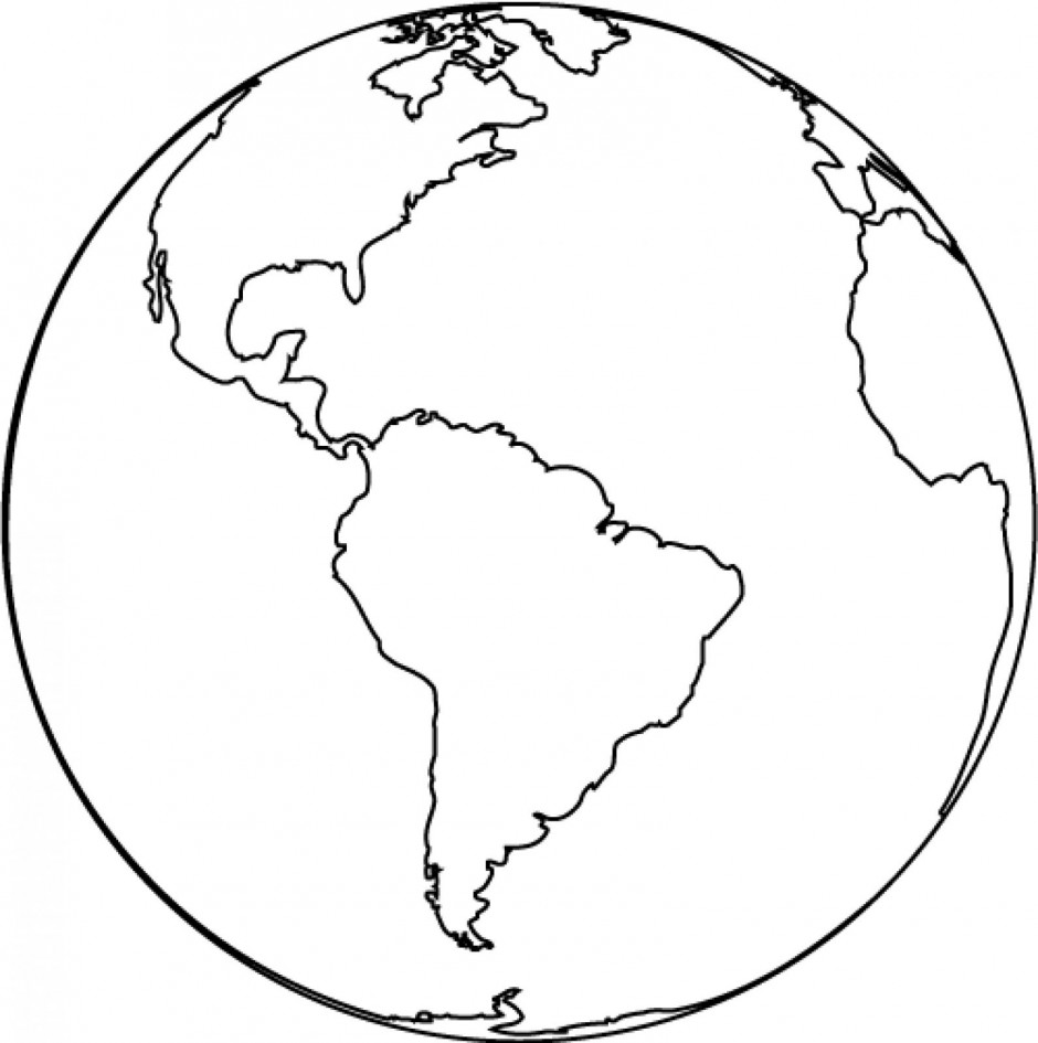 Black And White Globe Clip Art