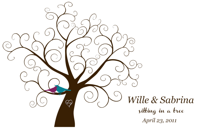 Free Wedding Tree Printable - ClipArt Best