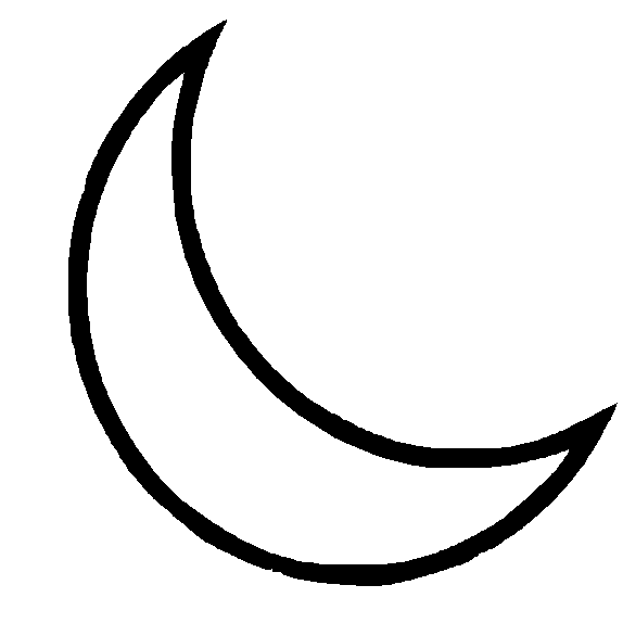 clipart moon black and white - photo #24