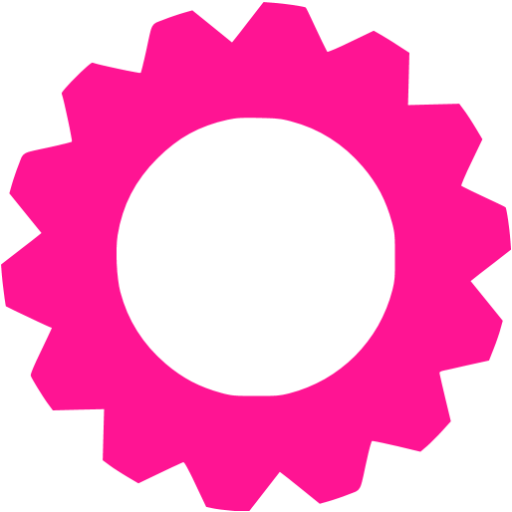 Deep pink gear icon - Free deep pink gear icons