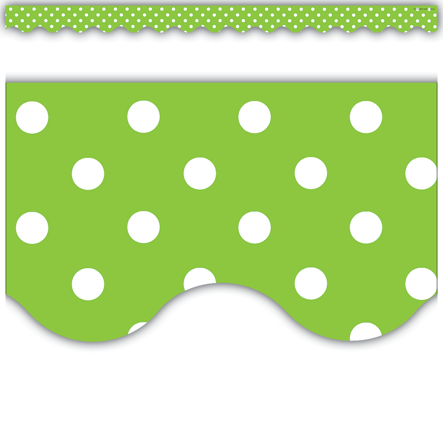 529 views Lime Mini Polka Dots Scalloped Border Trim - TCR4669 « Products ...