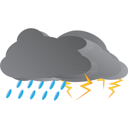 Rain And Thunderstorm Icon, PNG ClipArt Image | IconBug.com