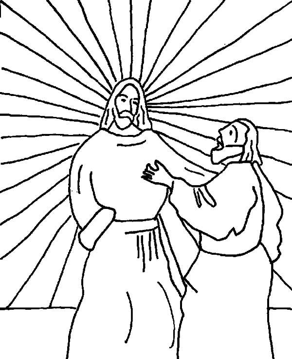 Doubting Thomas Worship Jesus Coloring Pages | Kids Play Color