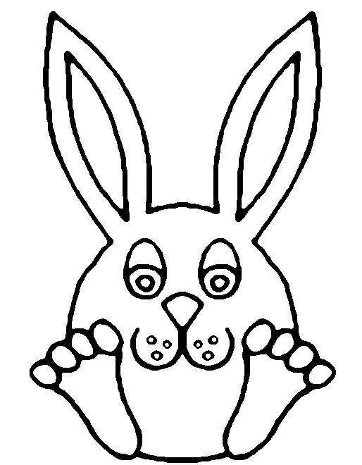 easter bunny head coloring pages - photo #10
