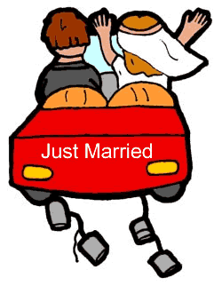 People getting married clipart