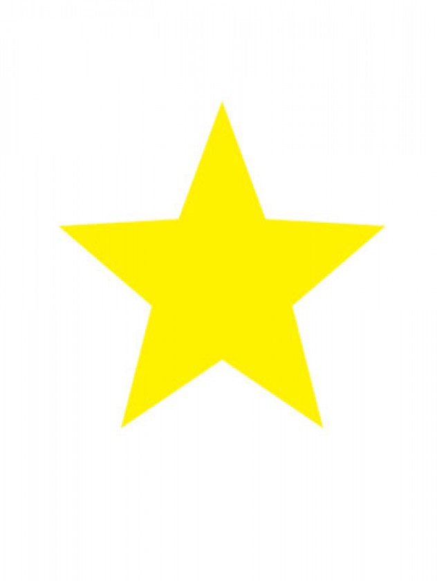 Plain yellow star sticker | School Merit Stickers