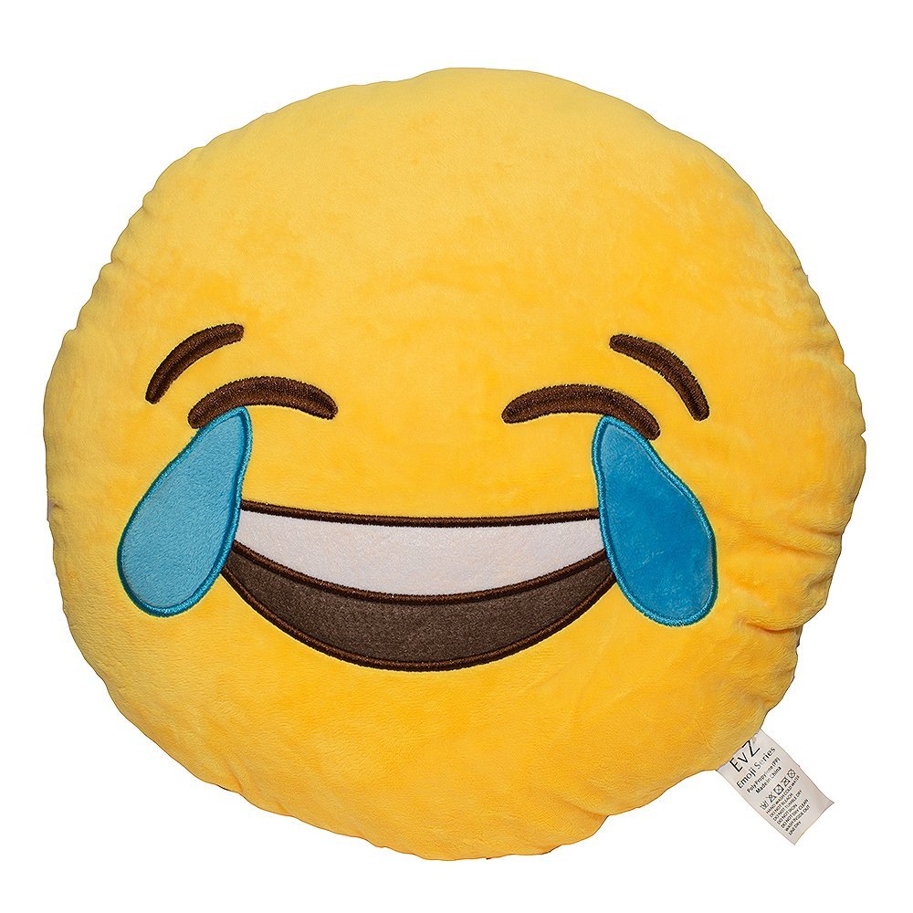 Emoji Cool Guy with tongue Emoticon Cushion Pillow