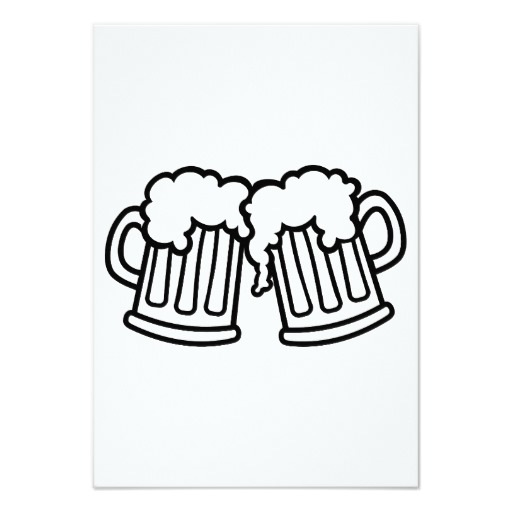 Beer mugs cheers card | Zazzle
