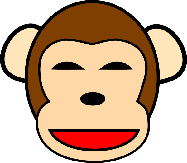 Happy Chimpanzee Clip Art - vector clip art online ...