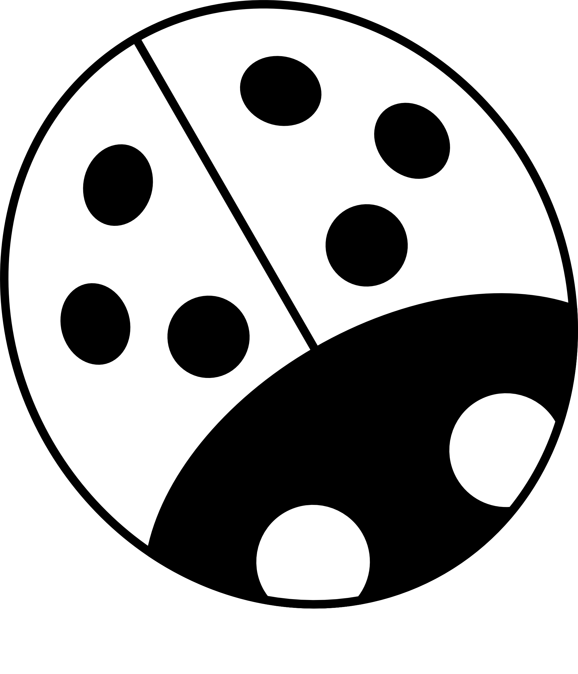 ladybug clipart black and white - photo #3