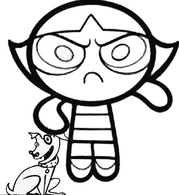 Buttercup is Angry in The Powerpuff Girls Coloring Page | Color Luna