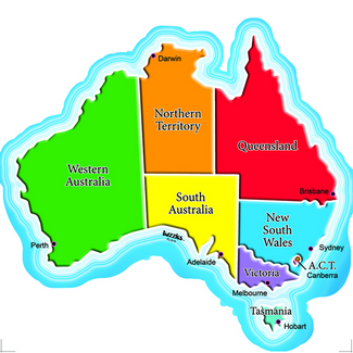 Australia Map For Kids