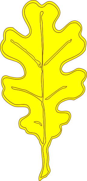 Yellow Oak Leaf clip art - vector clip art online, royalty free ...