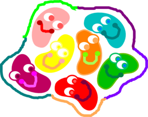 Jelly Bean Rainbow clip art - vector clip art online, royalty free ...