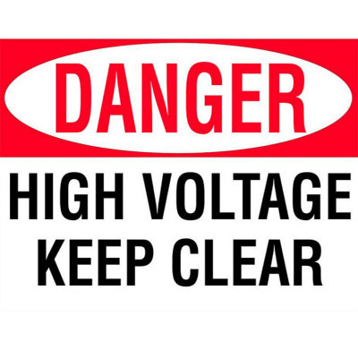 Danger High Voltage Keep Clear Signs | NYC Contractor Signage Supply