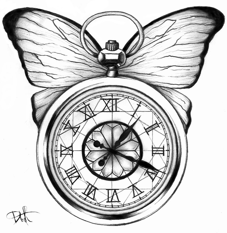 deviantART: More Like Pocket watch and flowers by