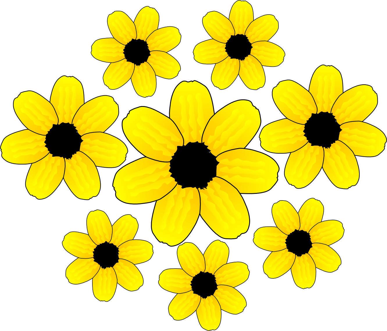 free clipart yellow flowers - photo #7