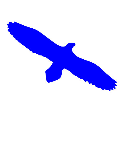 Blue Soaring Eagle Silhouette" by kwg2200 | Redbubble