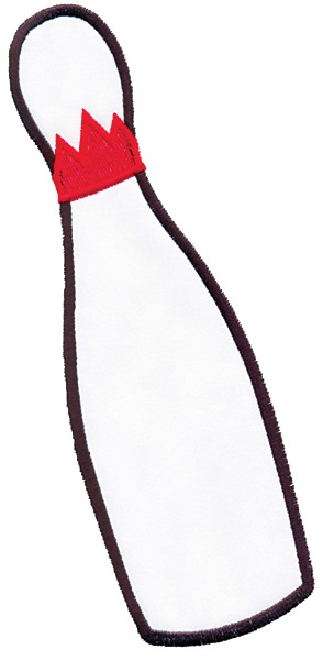 Outlines Embroidery Design: Applique Bowling Pin from Grand Slam ...