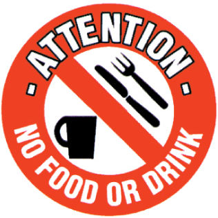 No Food or Drink Graphic Floor Marker FM09 - ESE Direct