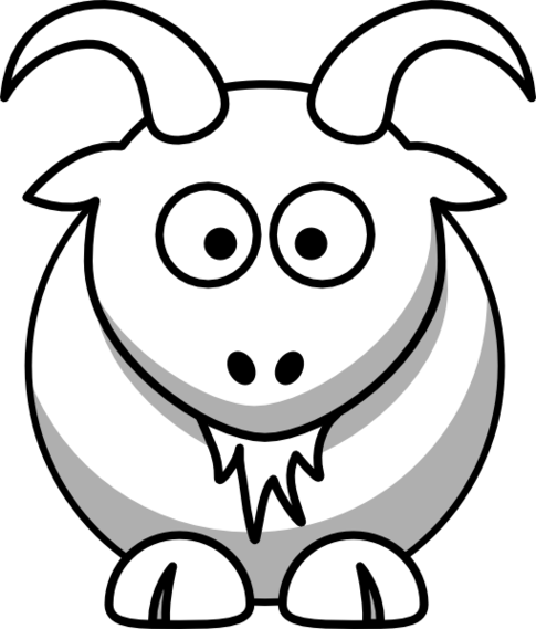 Outline Drawing Of A Goat Clipart - Free to use Clip Art Resource