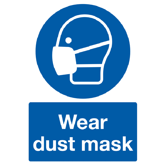 Wear Dust Mask Mandatory Safety Sign