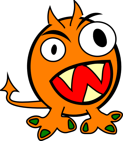 Orange Monster Clip Art - vector clip art online ...
