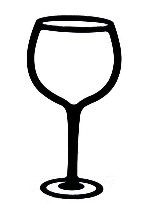 Black on white background wine glass clipart - ClipartFox