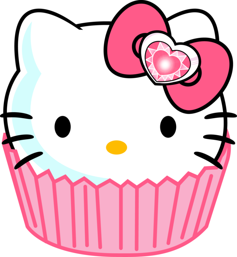 Hello kitty pink bow clipart