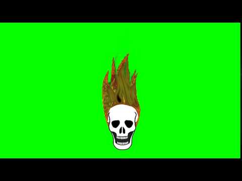 Animated Flaming Skull - Green Screen - YouTube