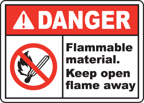 499 views Danger Flammable Material Sign J1643 - by SafetySign.com