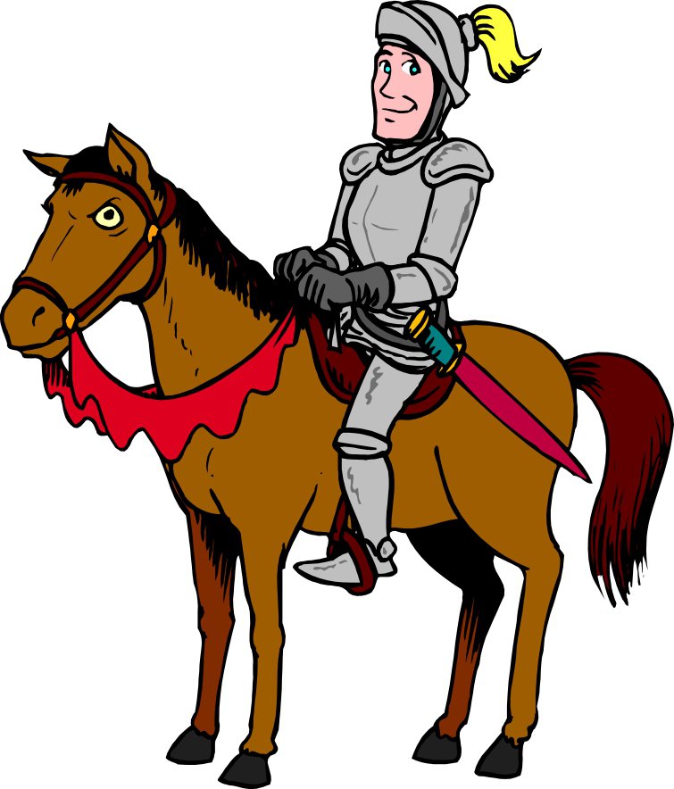 Clipart knight on horseback