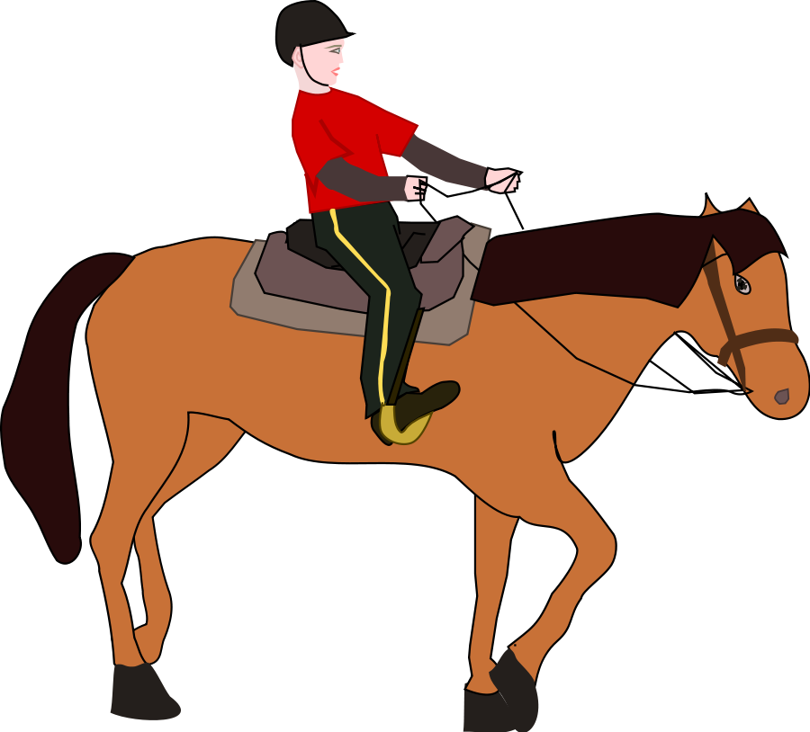 Ride a horse clipart