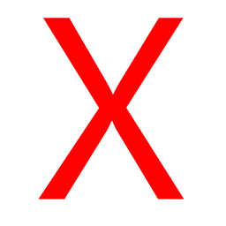 Free red letter X icon - Download red letter X icon