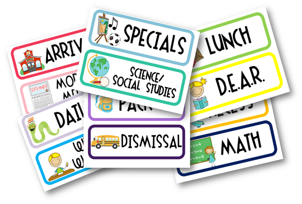 Classroom clipart for schedule