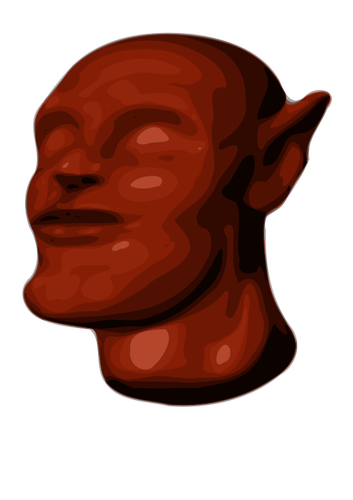 Red alien head | Public domain vectors