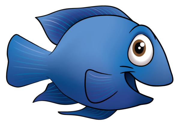 Blue fish clip art